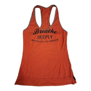 LULULEMON run energy se tank breathe deeply tech tank size 10 coral charcoal